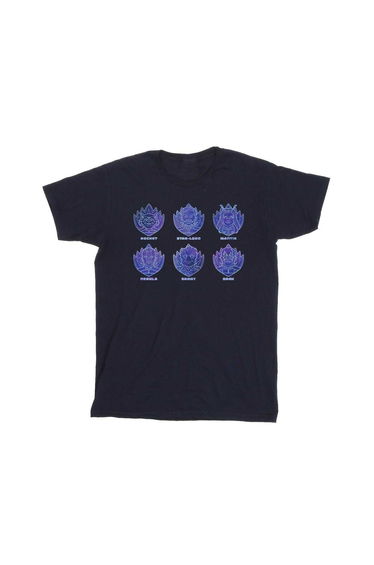 Guardians Of The Galaxy Volume 3 Girls Crew Cotton Badge T-Shirt - Navy Blue