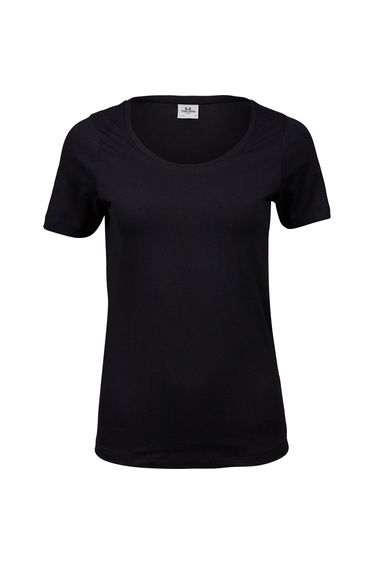Tee Jays Womens/Ladies Stretch T-Shirt - Black