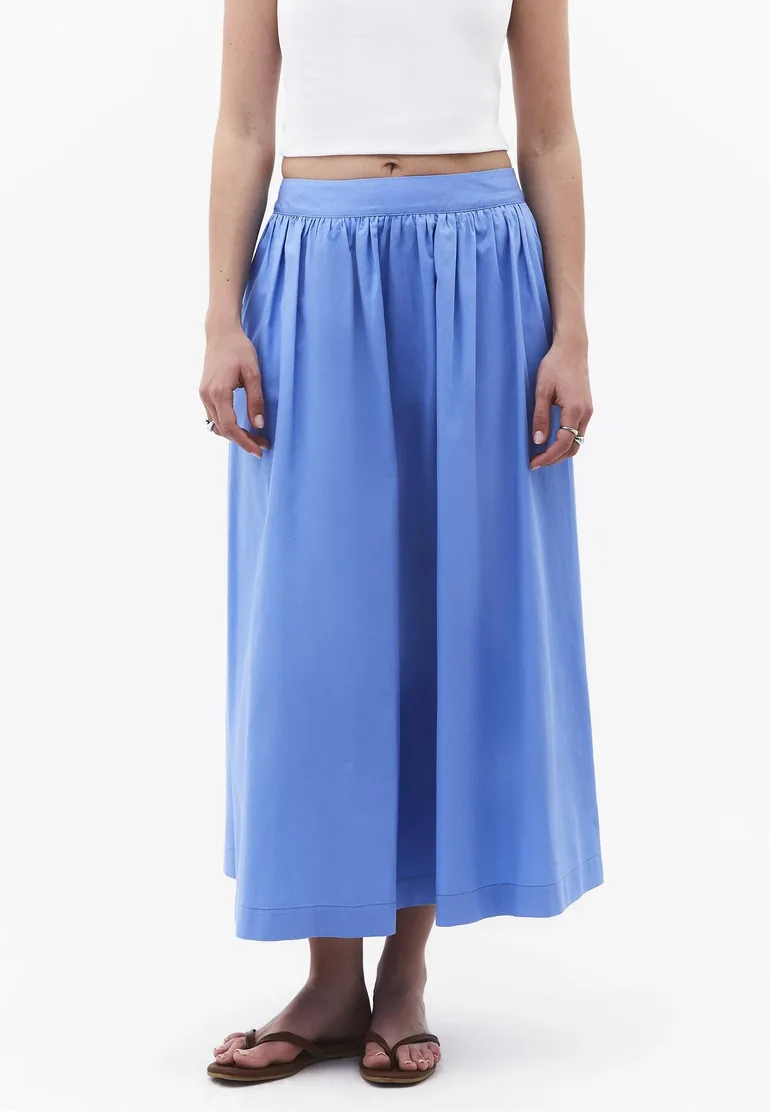 High Waisted Flared Long Skirt - PROVENCE - 1