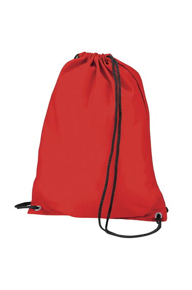 BagBase Budget Water Resistant Sports Gymsac Drawstring Bag (11 Litres) - Red