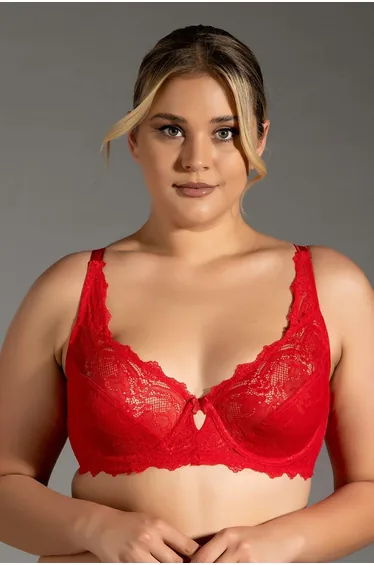 Lace Detail Minimizer Bra