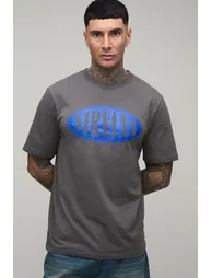 Tall Regular Nirvana License Print T-shirt - charcoal