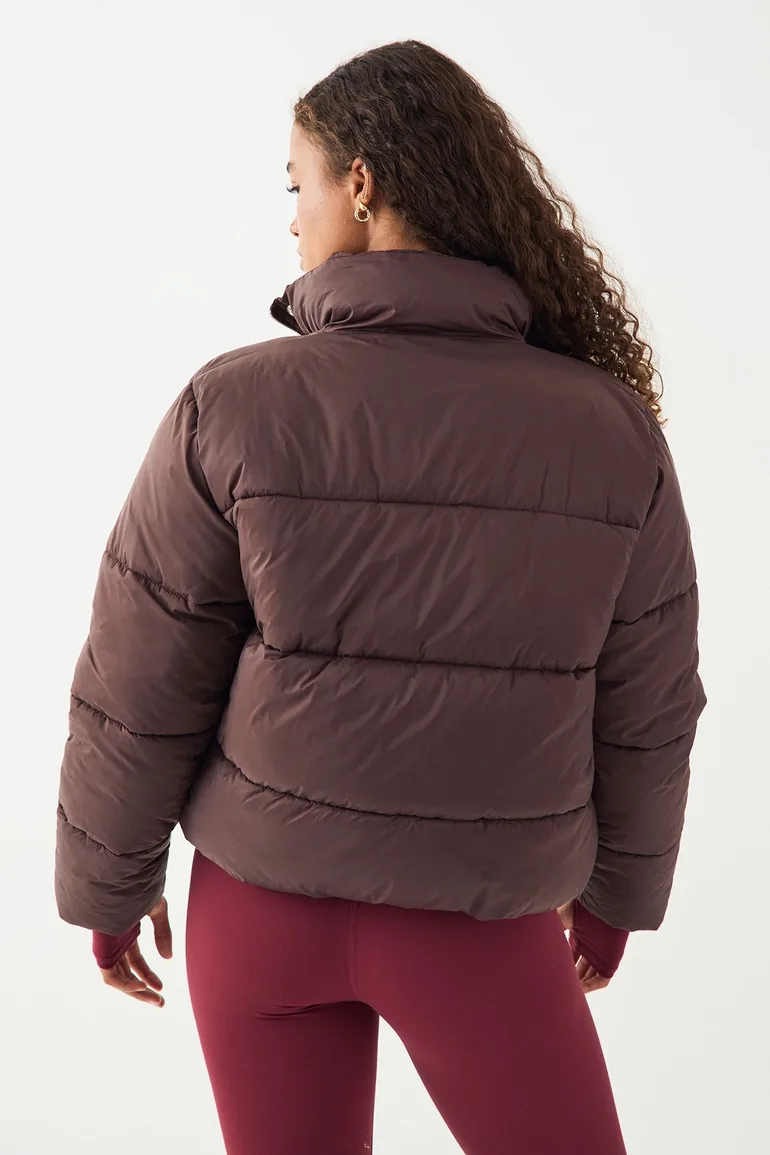 DSGN Studio Sport Zip Through Puffer Coat - chocolate - 1