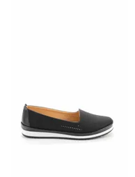 Matte Black Nubuck Women's Casual Shoes - 1