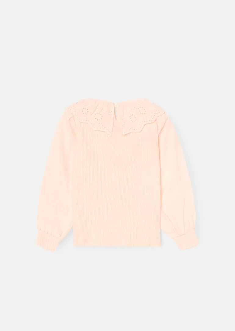 Elise Bow Collar L/S Top - Pink - 3