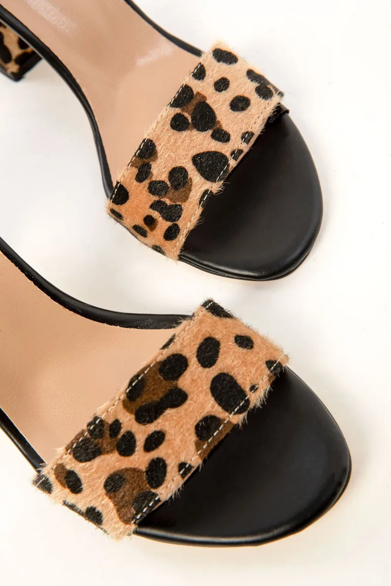 Black Leopard Women's Classic High Heel Shoes - 3