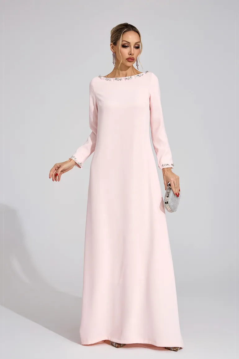 Angharad Pink Relaxed Maxi Dress - 1