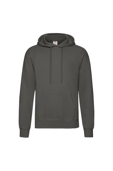 Fruit Of The Loom Mens Hooded Sweatshirt / Hoodie - Light Graphite