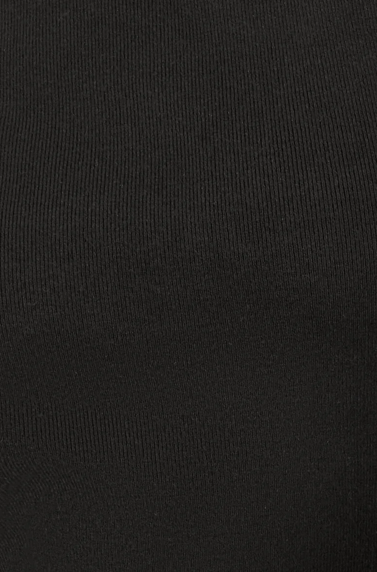 Yumi Black Knitted Ruched Midi Dress - 4