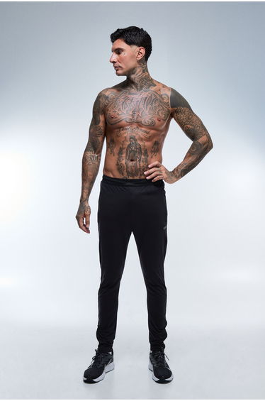 Tall Man Active Gym Essentials Stretch Tapered Jogger - black