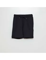 Lightweight sweatshirt fabric shorts black