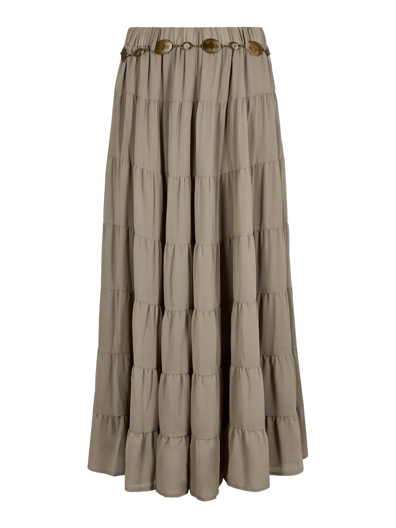 Chiffon Tiered Maxi Skirt - 6