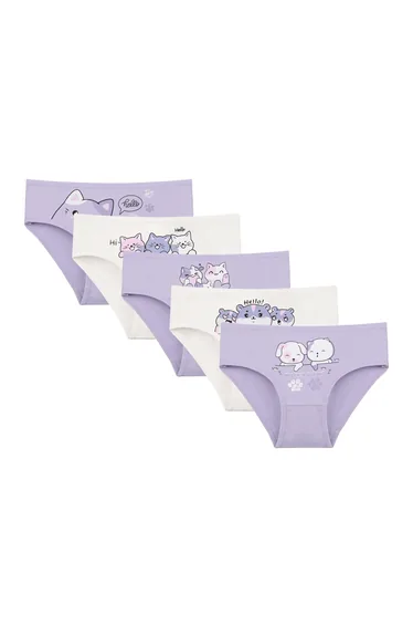 5-Pack Donella Girls' Panties - Cotton