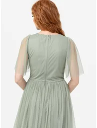 Anaya With Love Recycled Frosty Green Twist Detail Floor Length Dress - 3