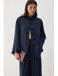 JUDGE-STYLE COLLARED TUNIC AND PANTS SET - 1