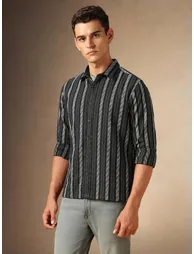 Button Down Striped Casual Shirt - 2