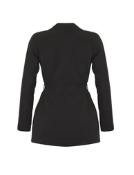 Black Regular Lined Woven Blazer Jacket - 6