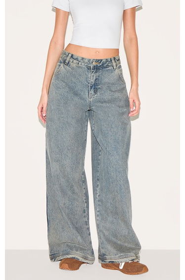 Vintage Seam Detail Low Rise Baggy Jeans product thumbnail 2