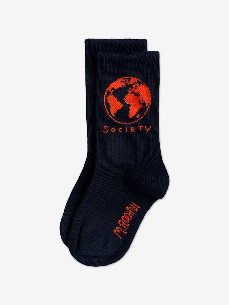 Mini Rodini Kids Society 2 pack Socks Set in Navy - 2