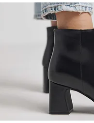 Block Heel Low Cut Boots Standard - 2