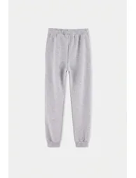 Gray Melange Girls' Sweatpants - 5