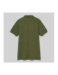 Short Sleeve Pique Polo Shirt Bronze Green - 1
