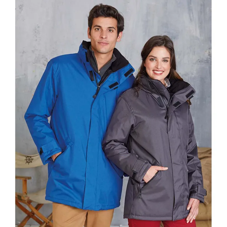 Kariban Mens Parka Performance Jacket - Light Royal/Black - 1