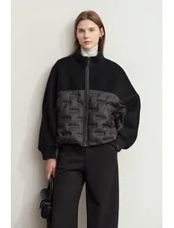 Color - block Spliced Down Jacket - 1