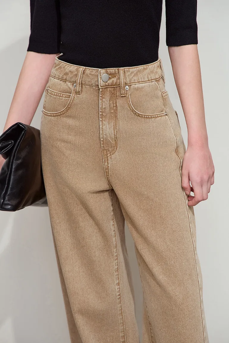 Distressed Washed Denim Long Pants - 3