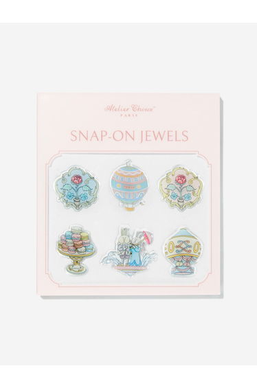 Girls Jeanne Jewels Decorative Snaps (Pack of 6) in Multicolour