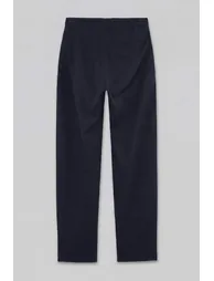 Navy Blue Linen Look 100% Cotton Regular Fit Shirt & Pants Set - 5
