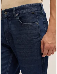 Men Mid Rise Cotton Straight Fit Jeans - 1