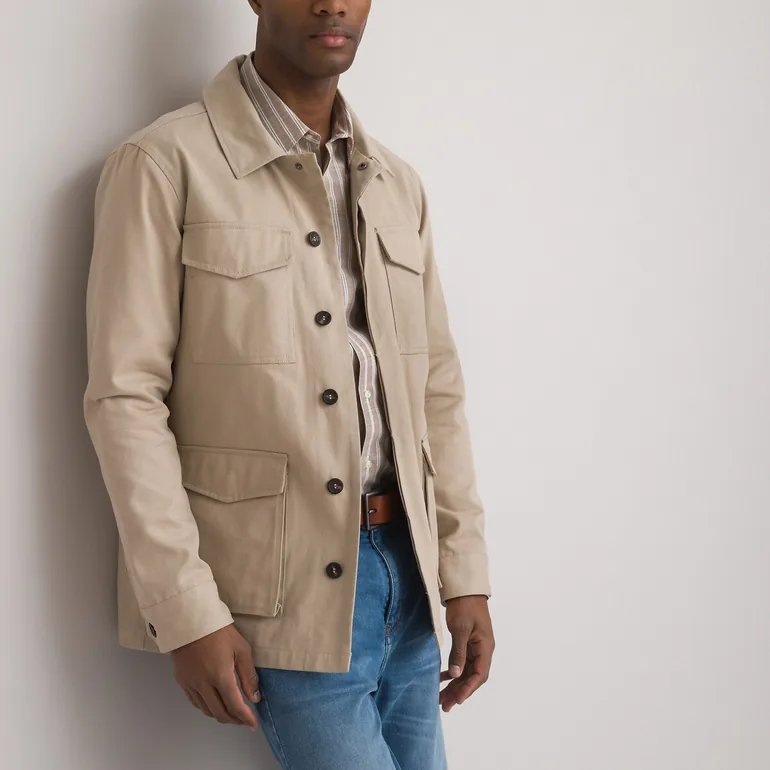 Mid-Length Utility Jacket in Cotton - 2