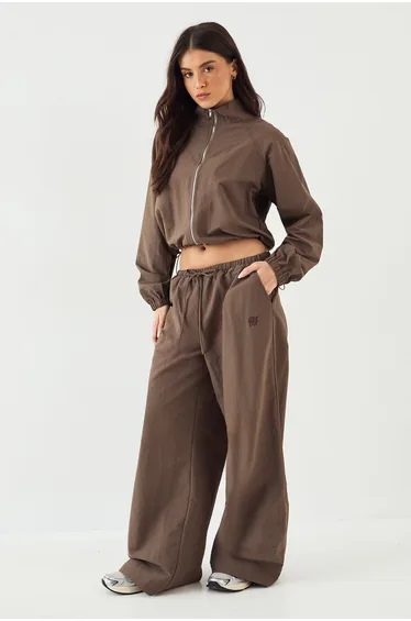 DSGN Studio Funnel Neck Track Jacket - mocha