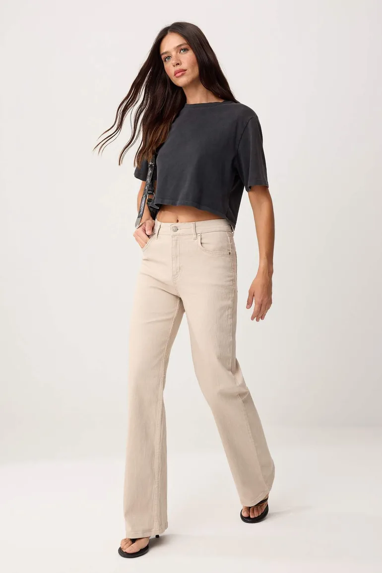 Stone High Waist Wide Leg Jeans
