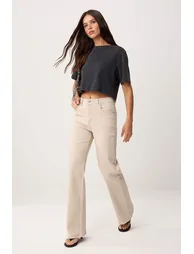 Stone High Waist Wide Leg Jeans