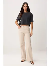Stone High Waist Wide Leg Jeans - 1