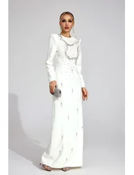 Elowen White Classic Maxi Dress - 4