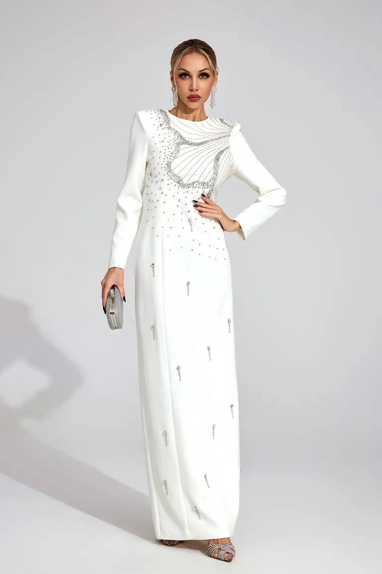 Elowen White Classic Maxi Dress - 1