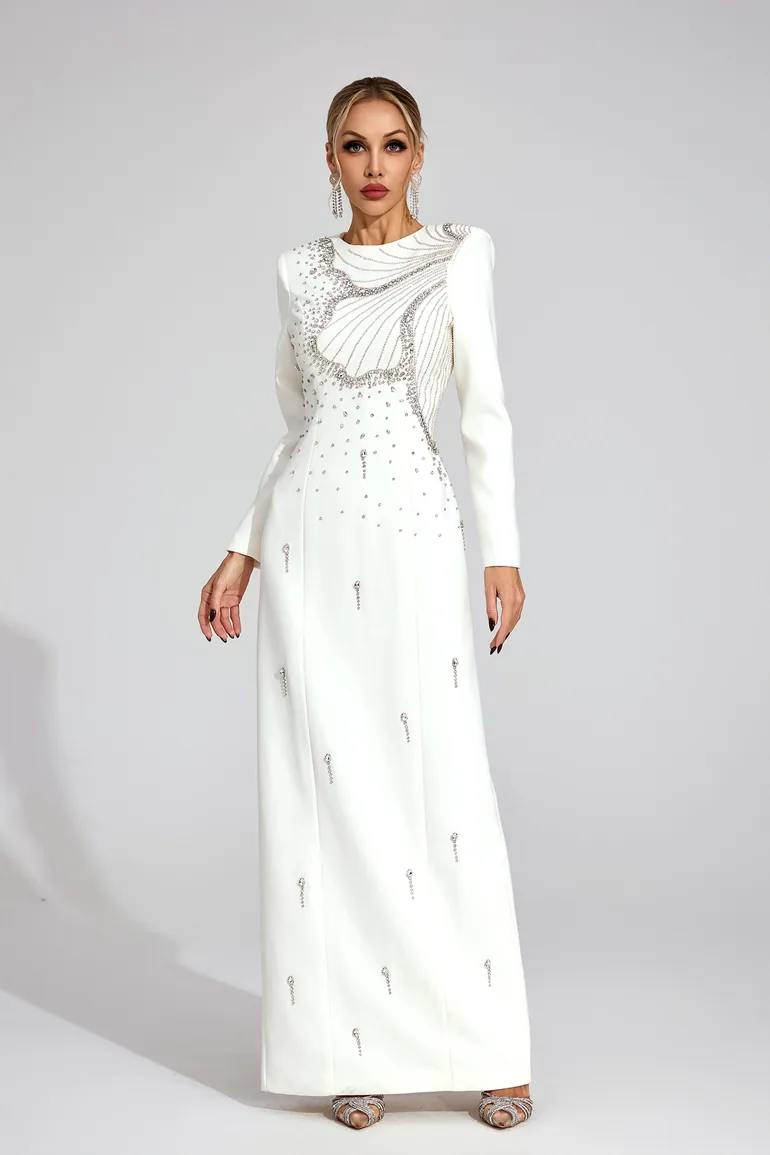 Elowen White Classic Maxi Dress