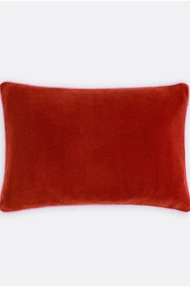 Gusali Rectangular Two-Tone Cushion Cover 60x40cm in Velour