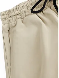 Men Beige Solid Short Sleeve Button Front Shirt and Shorts Co-Ords - 3
