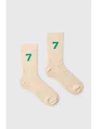 Varsity 7 Sock - off white