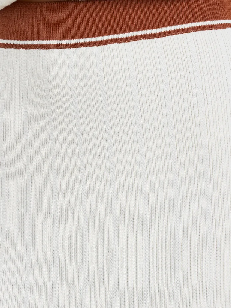 Off White A-Line Maxi Skirt - 2
