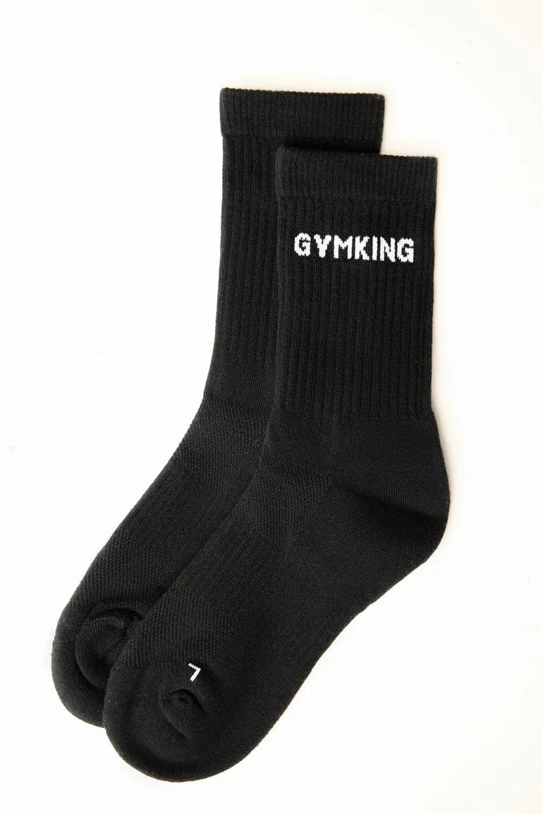 Linear Crew Sock (2Pk) Black - 2