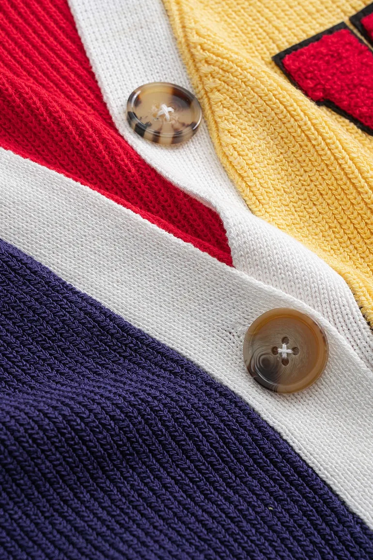 Knit Button Contrast Tank Top - 3