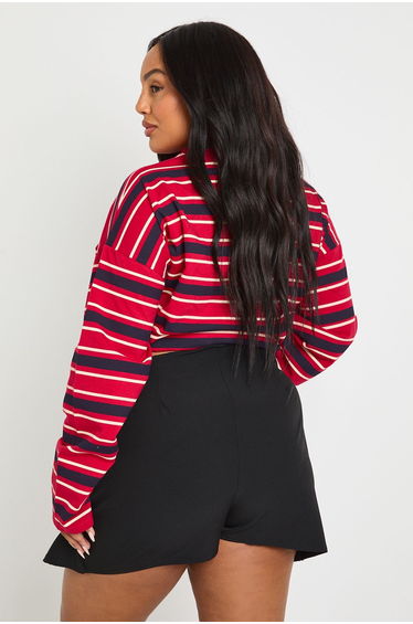 Plus Woven Wrap Skort - black product thumbnail 3