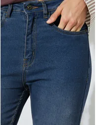 Mid Rise Washed Ankle Length Slim Fit Jeans - 2