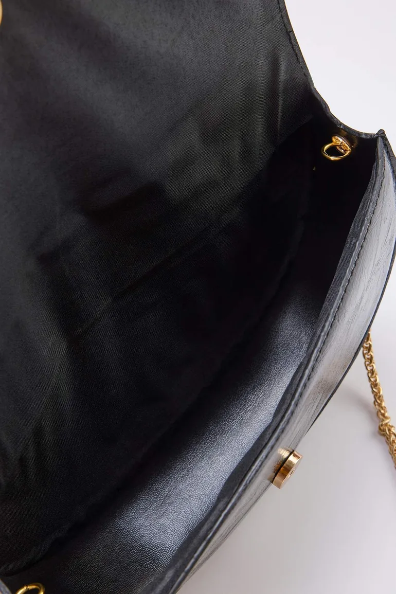 Black Chain Handle Mini Size Women's Shoulder Bag - 5