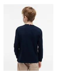 Essential T-Shirt Long Sleeve Dark Blue - 3